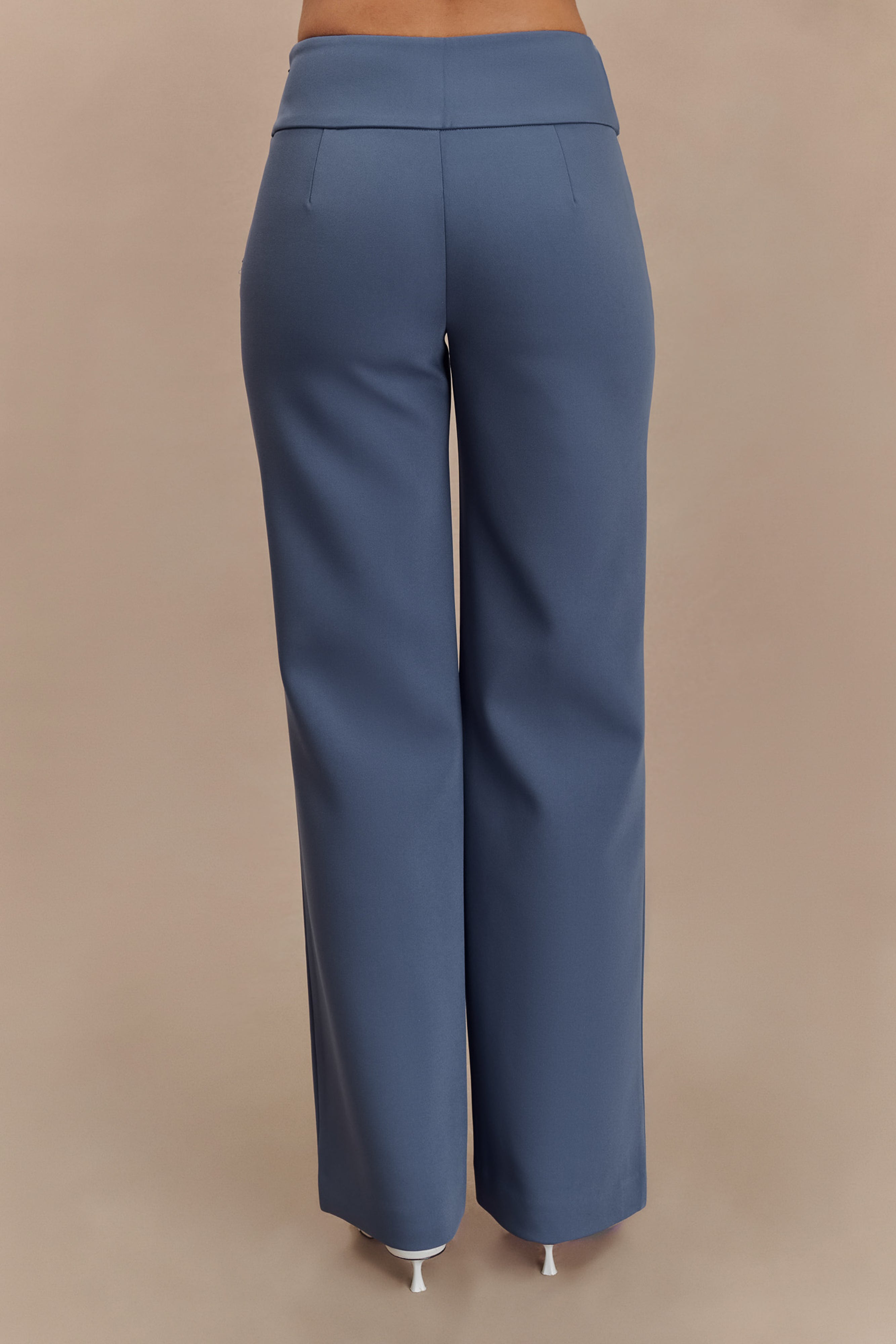 Lindie Straight Leg Suiting Pants - Steel
