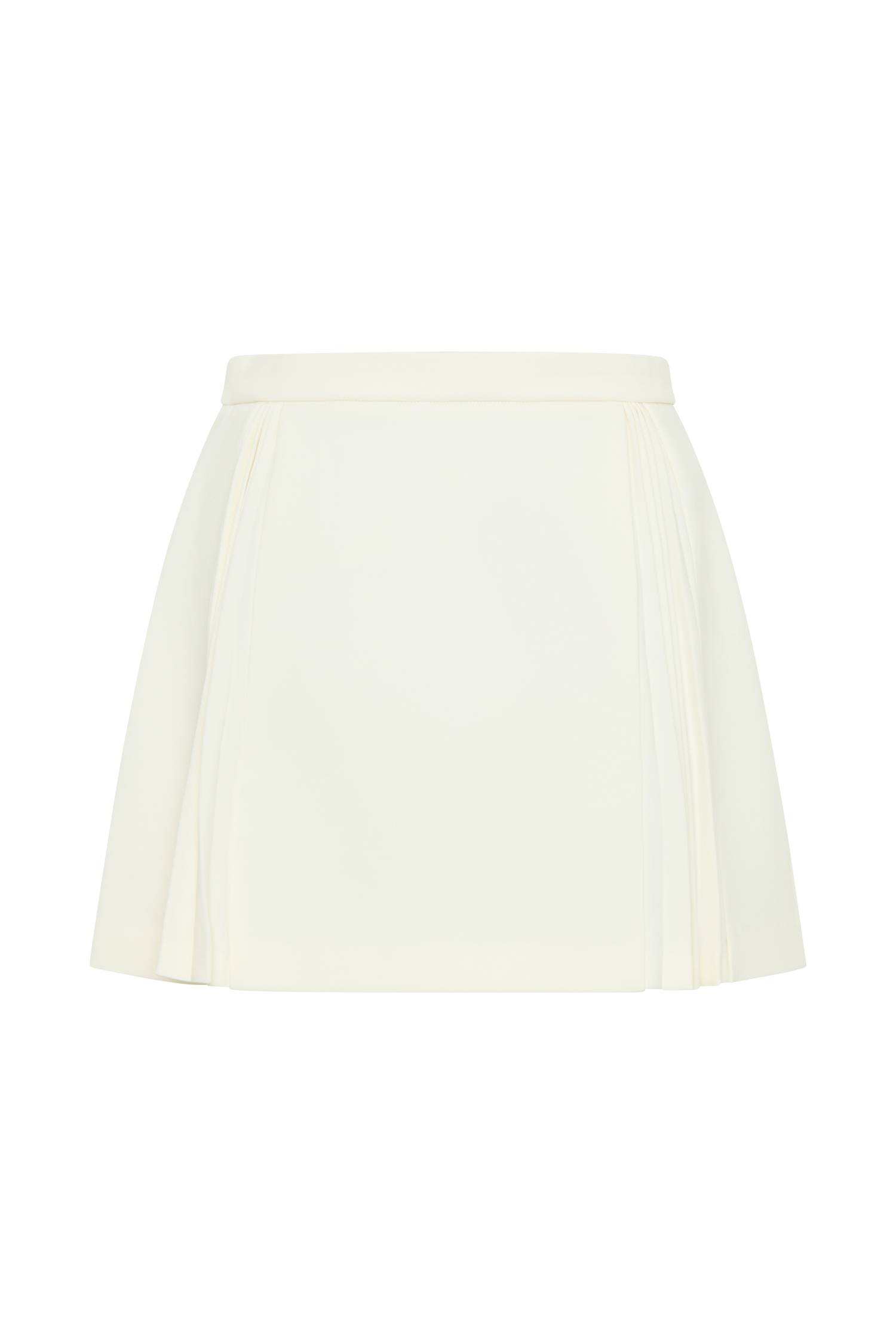 Melinda Mini Skirt With Pleats - Ivory