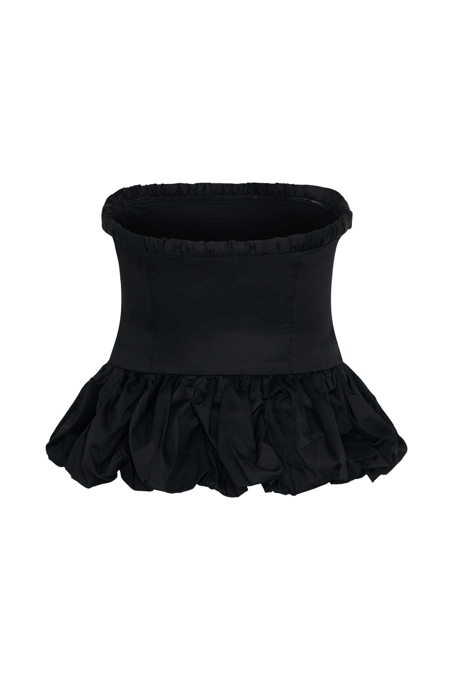 Cora Ruched Strapless Top - Black