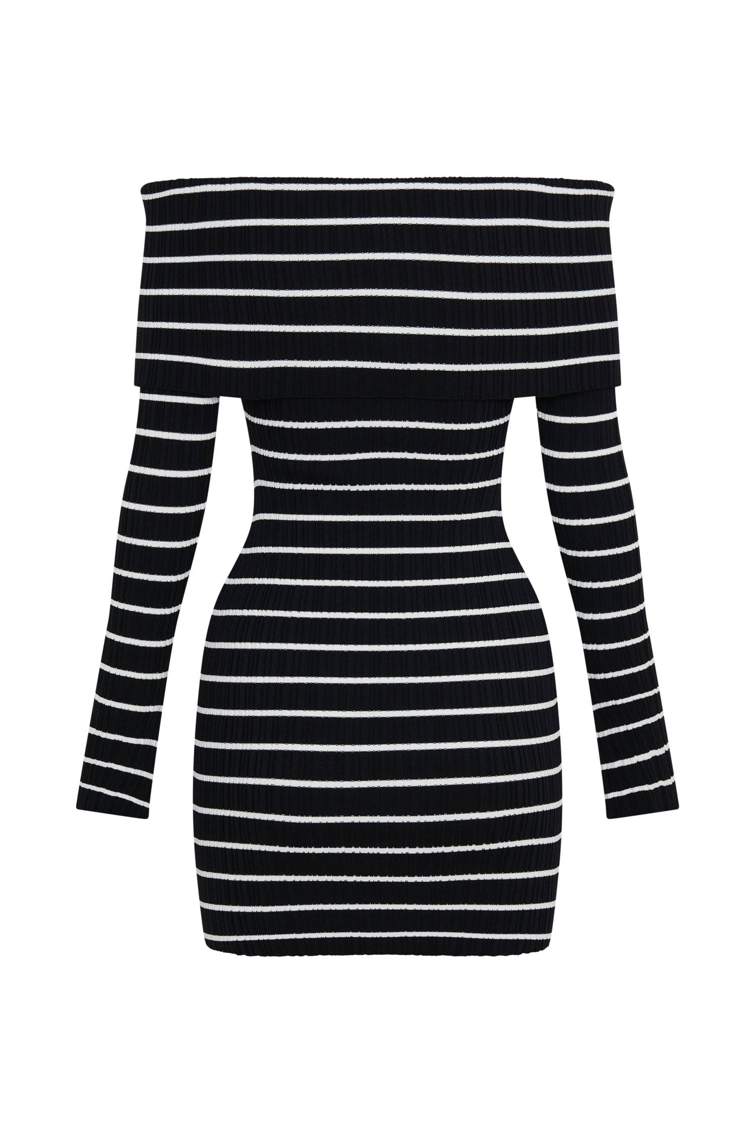 Dominica Off Shoulder Knit Mini Dress - Black