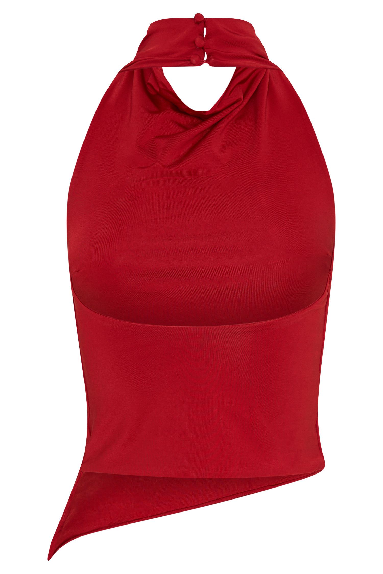 Federica Slinky Halter Neck Top - Red