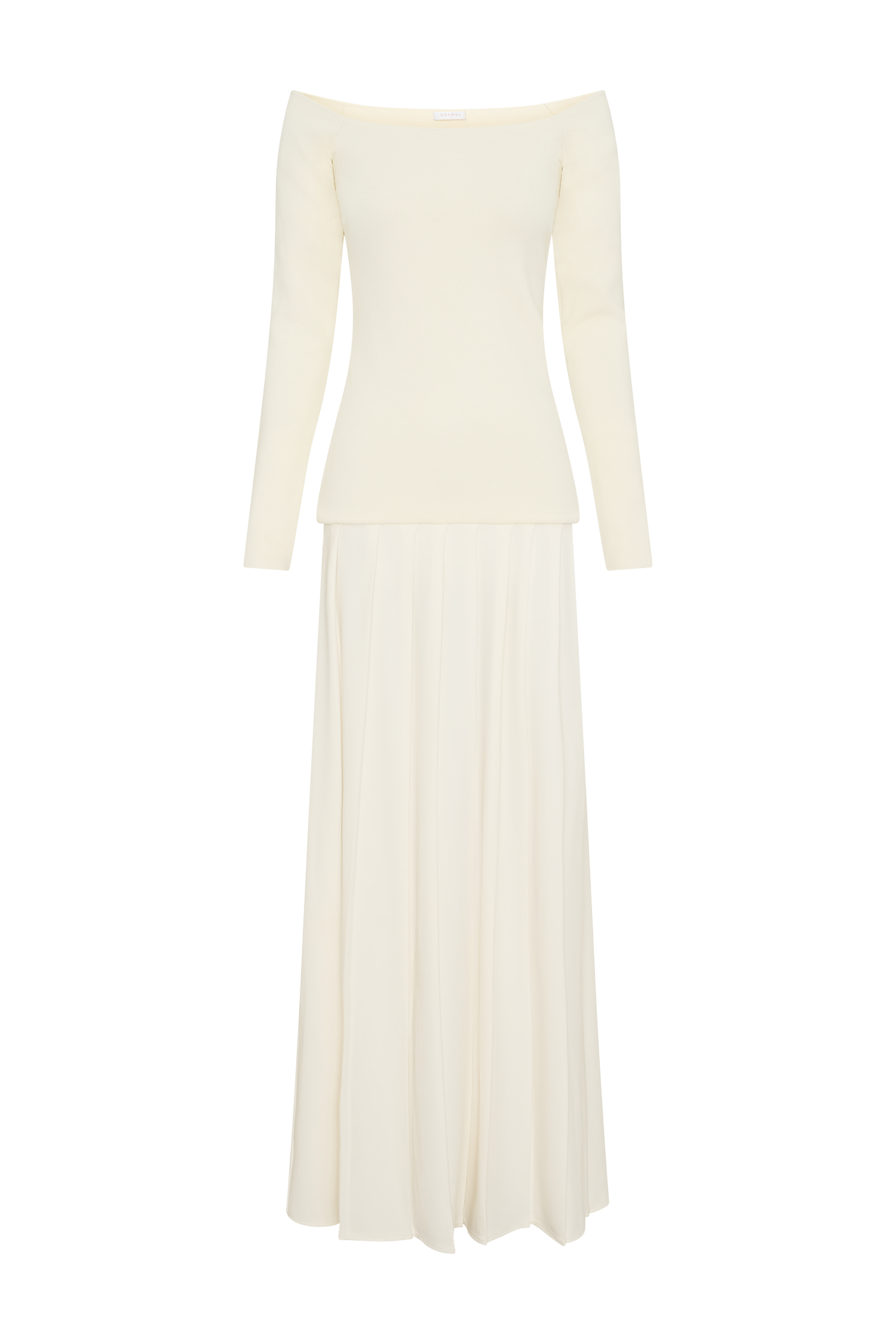 Presley Knit Off Shoulder Maxi Dress - Ivory