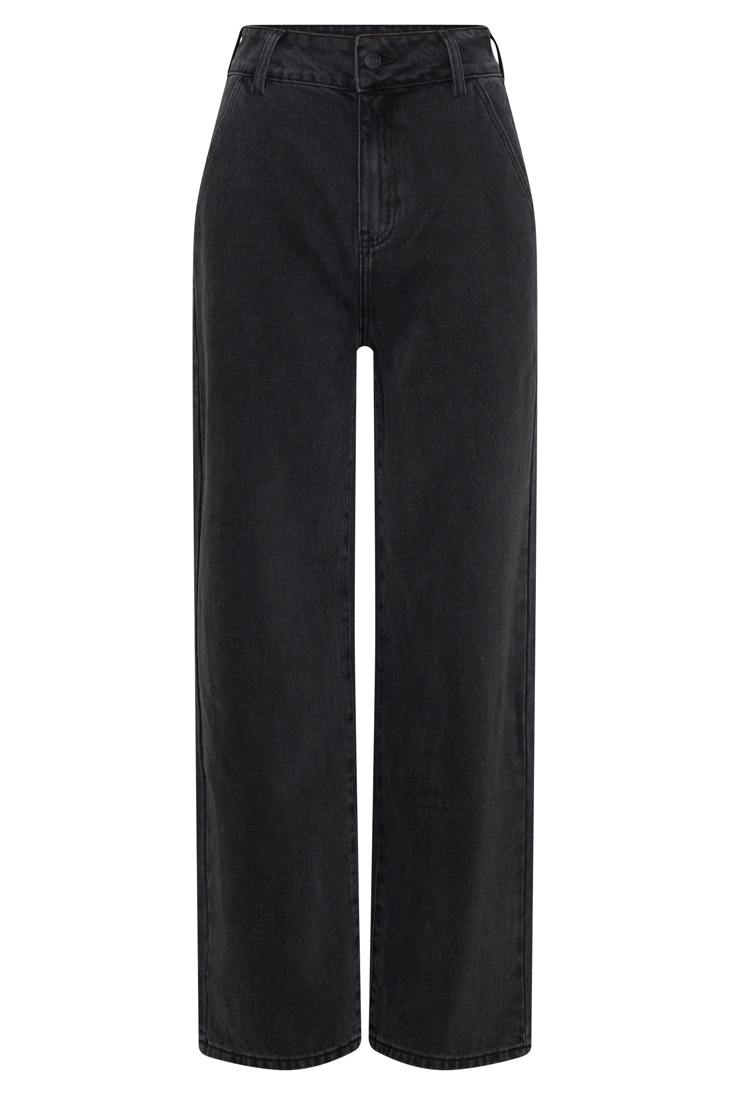 Roxy Wide Leg High Waist Denim Jeans - Washed Black